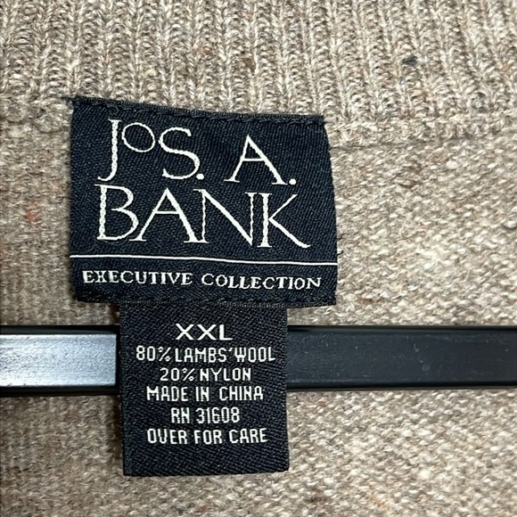 Josh A Banks Men’s Lambswool Grandpa Sweater 1/4 Zip Brown Preppy Sz 2XL - Picture 9 of 11